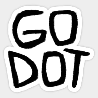 Go Dot, Samuel Beckett, Godot Sticker